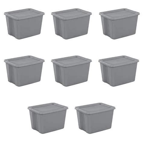 sterilite 18 gal tote box steel 8 pcs|sterilite 18 gallon replacement lid.